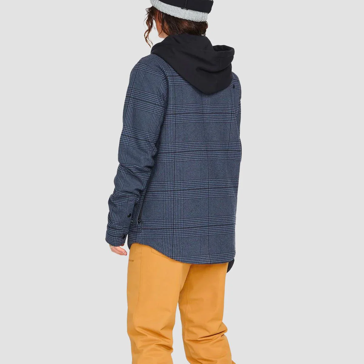 Volcom Hooded Flannel Jacket Black - Womens - Image 2