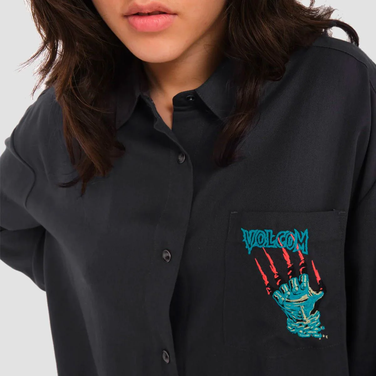 Volcom Howl At The Moon FA Max Sherman Dress Heather Black - Womens - Image 4
