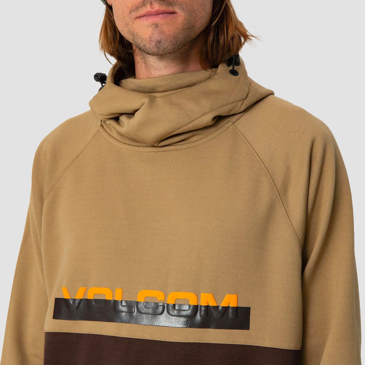 Volcom Hydro Riding Pullover Snow Hoodie Dark Khaki - Image 2