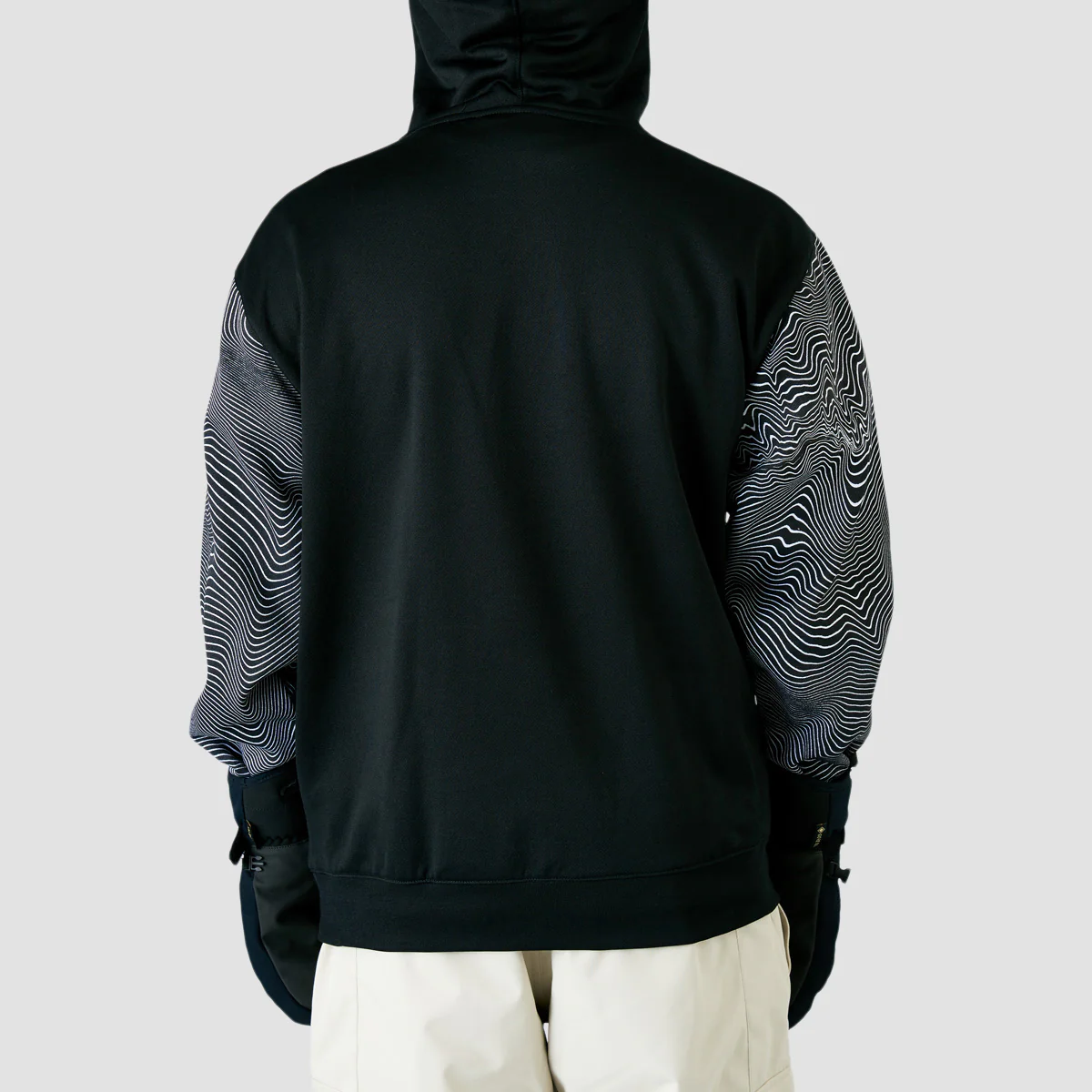 Volcom Hydro Riding Snow Pullover Hoodie Black Print - Image 3