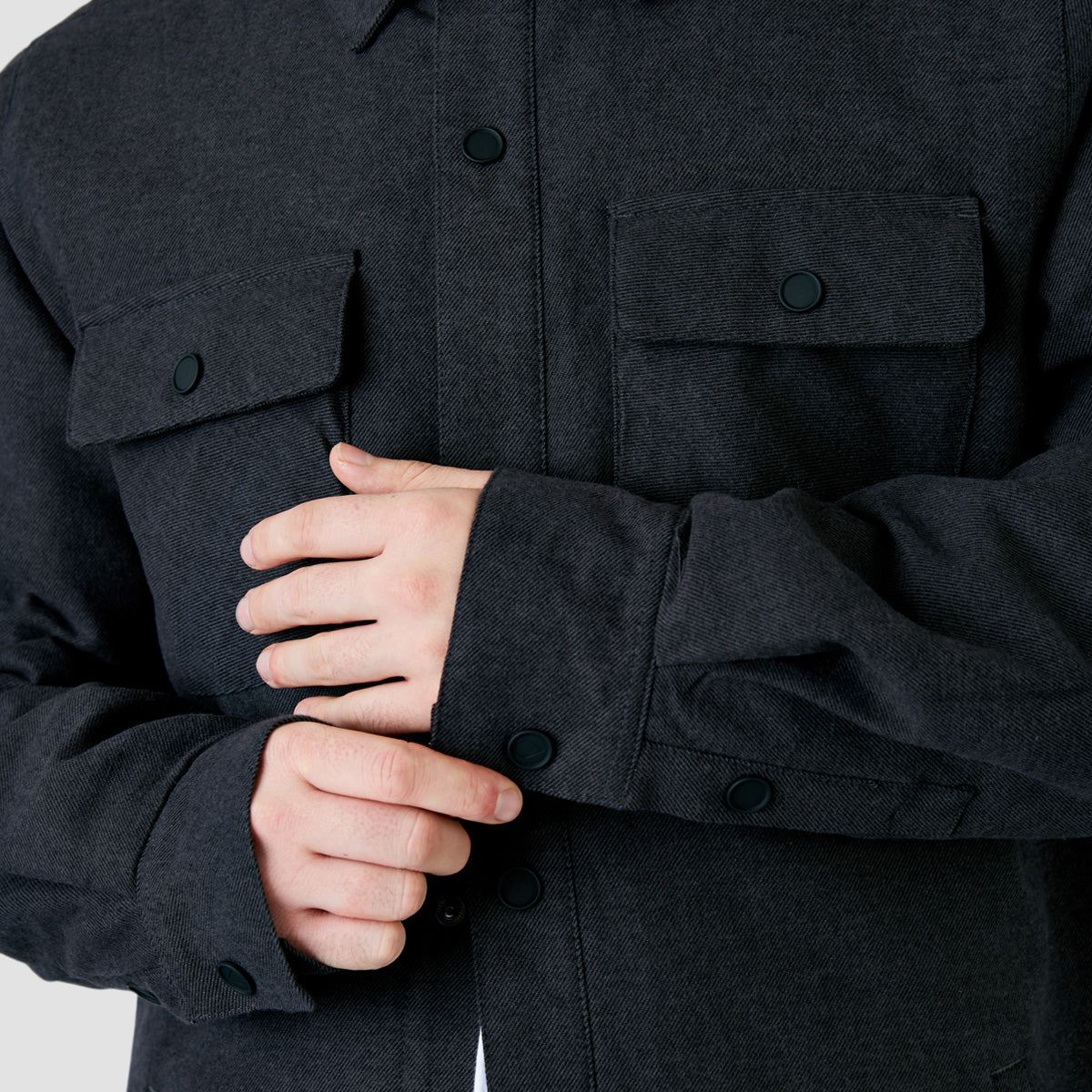 Volcom Ins Riding Flannel Heather Black - Image 5