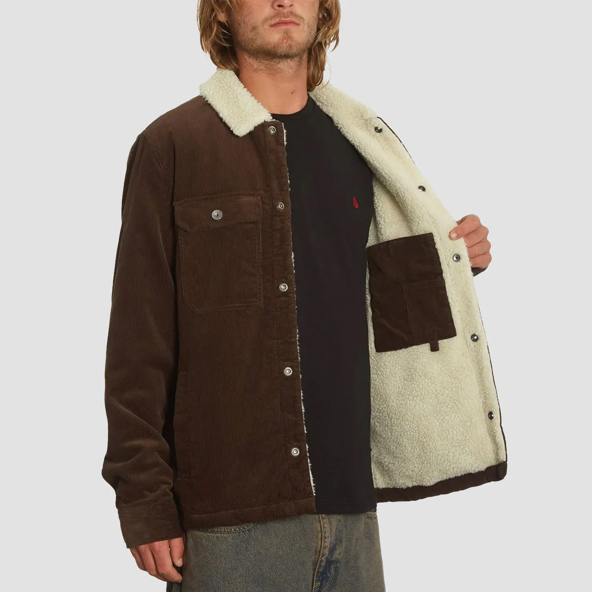 Volcom Keaton Jacket Dark Brown - Image 2
