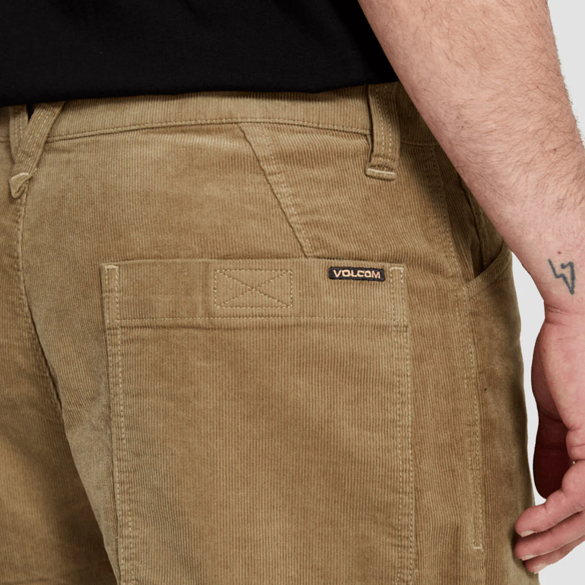 Volcom Kraftsman Cord Pants Dark Khaki - Image 3