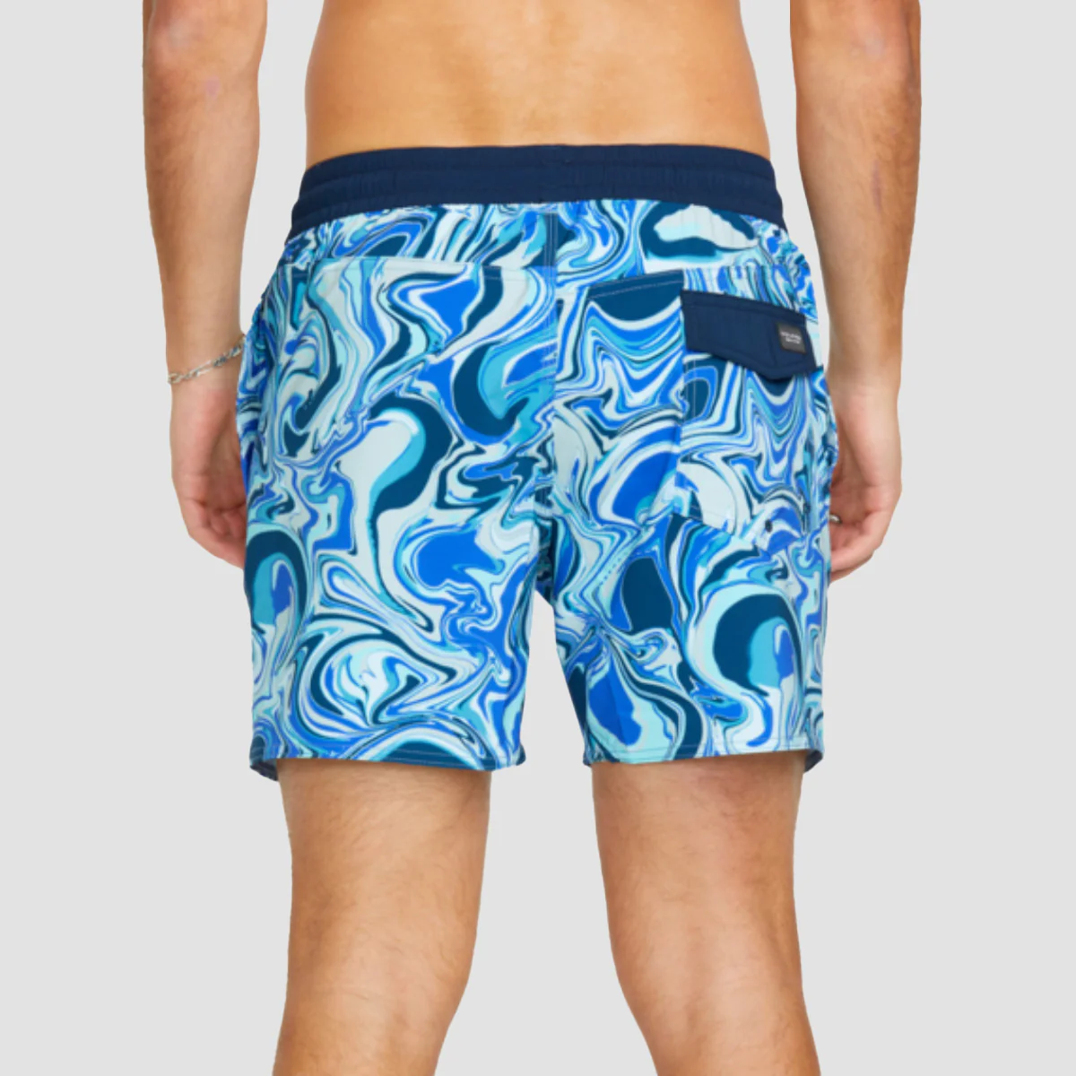 Volcom Lido Print Trunk 16" Boardshorts Navy - Image 2