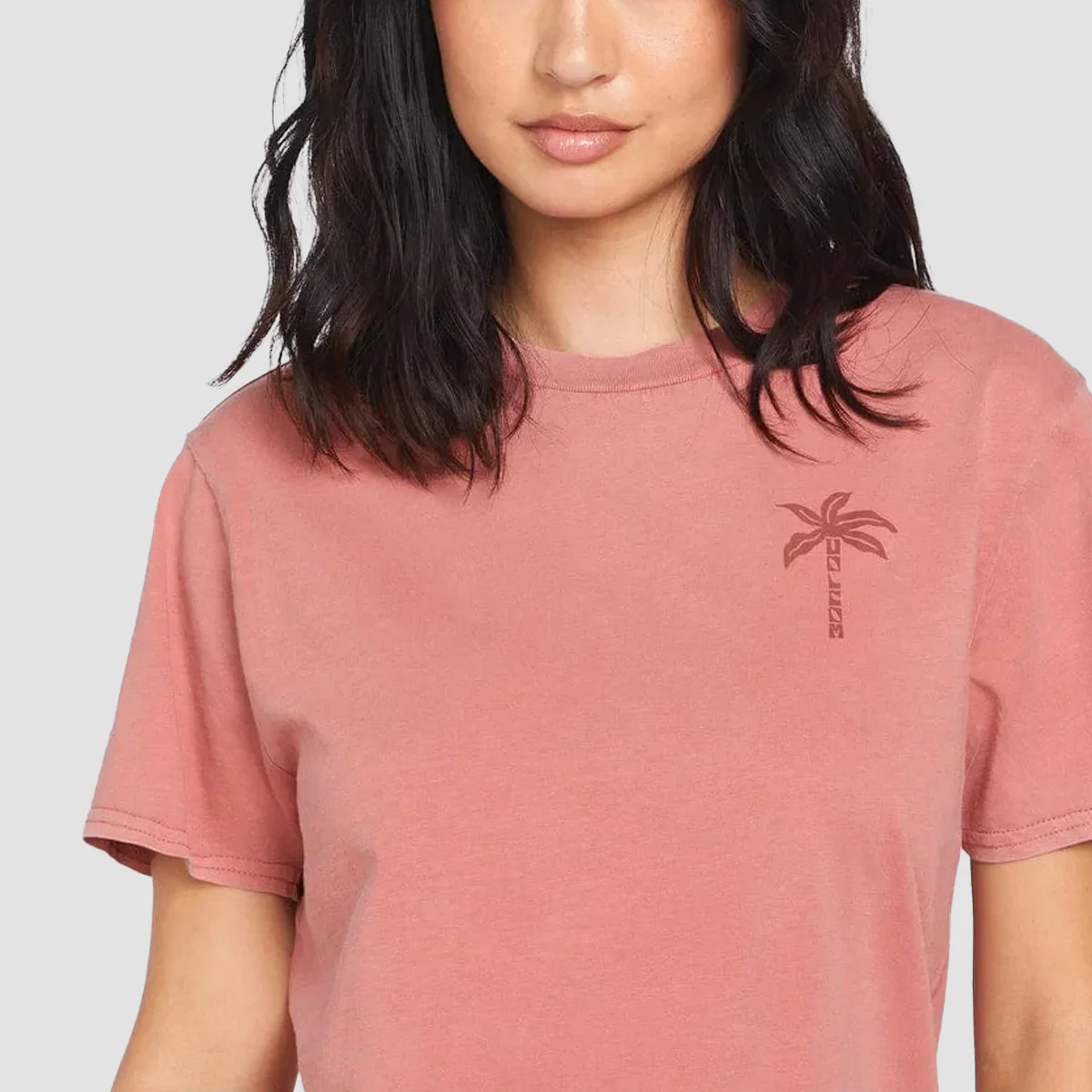 Volcom Lock It Up T-Shirt Mauve Rose - Womens - Image 3