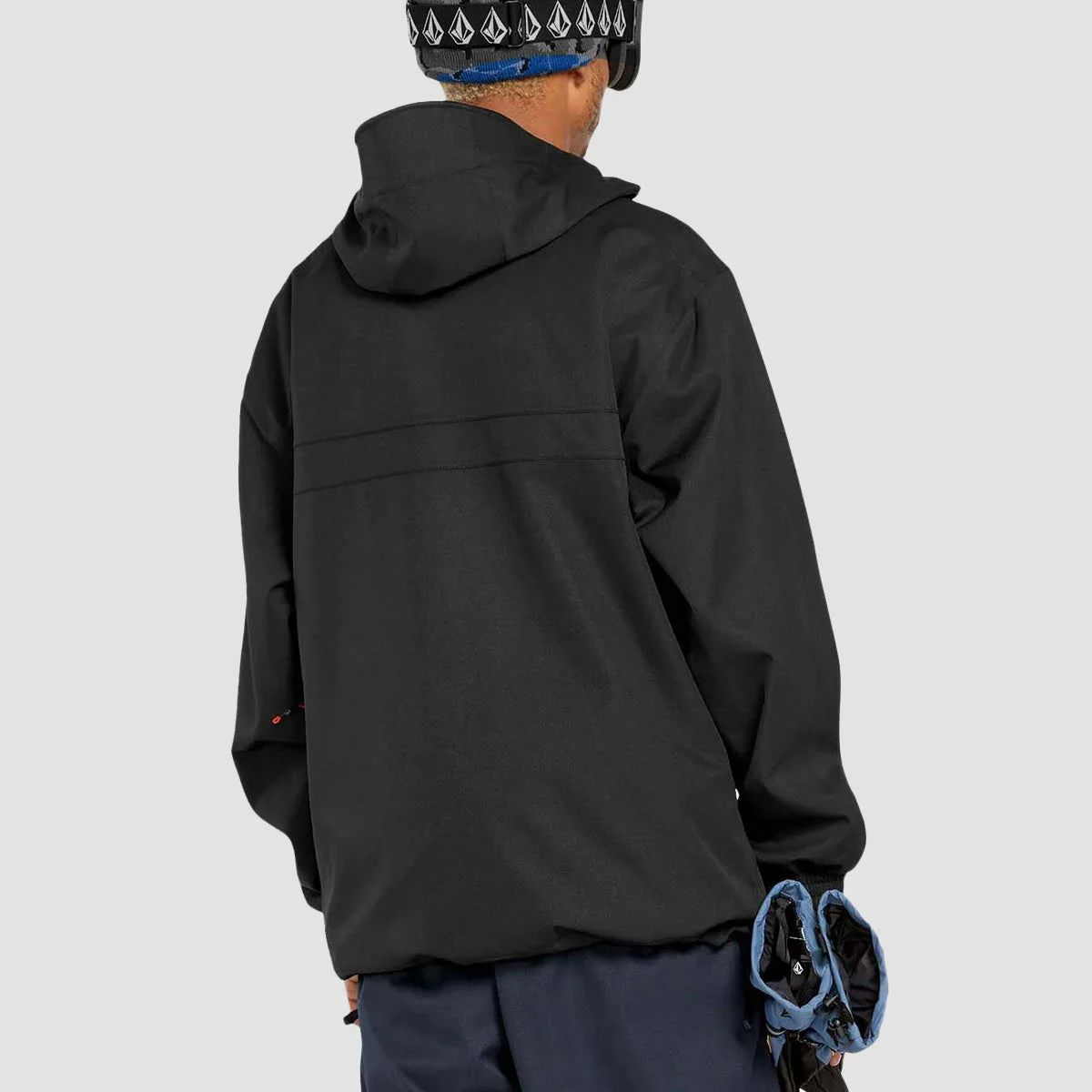 Volcom Longo 20K Pullover Snow Jacket Black - Image 3