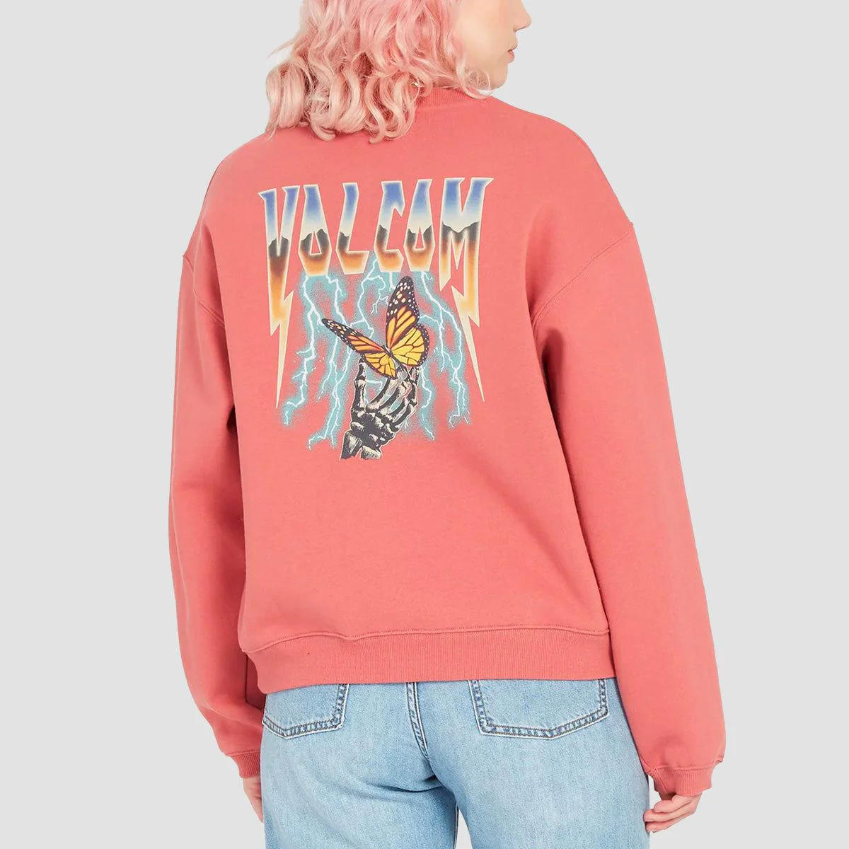 Volcom Lookeeing For Crew Sweat Rosewood - Womens - Image 2