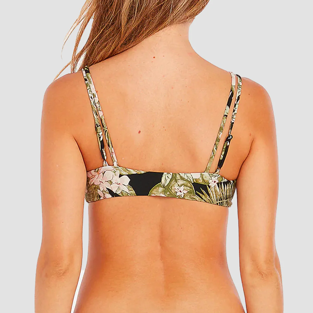 Volcom Midnight Tropic Scoop Bikini Top Shadow Lime - Womens - Image 2