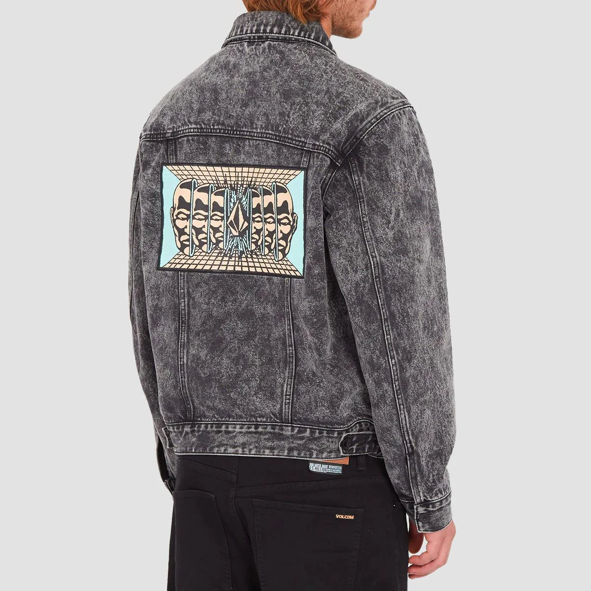 Volcom Mind Invasion Denim Jacket Black - Image 3