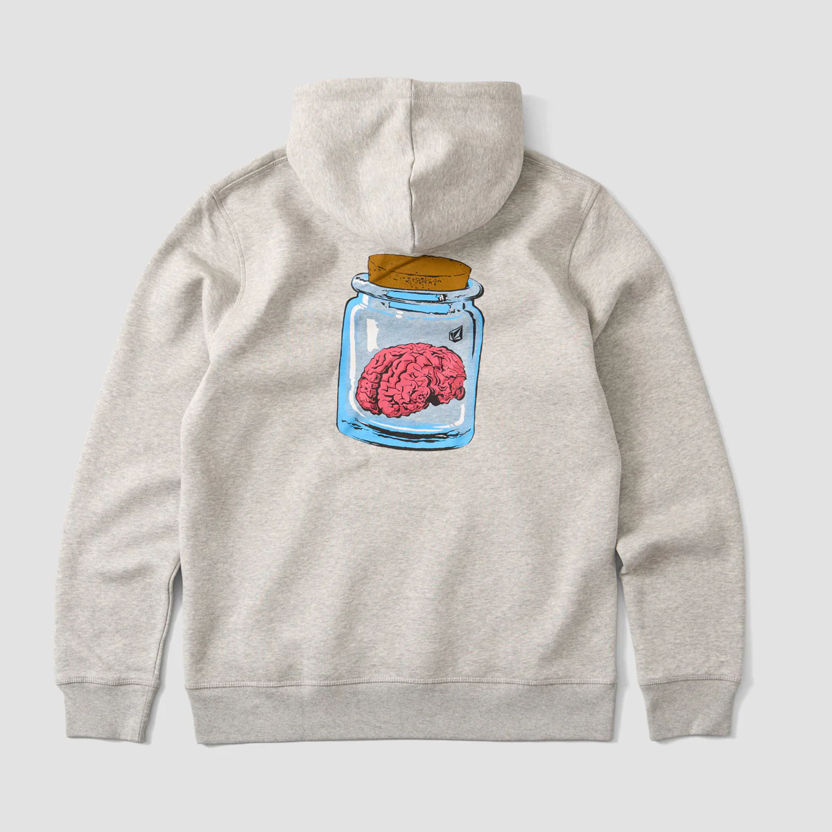 Volcom Mindbottle Pullover Hoodie Heather Grey - Image 2