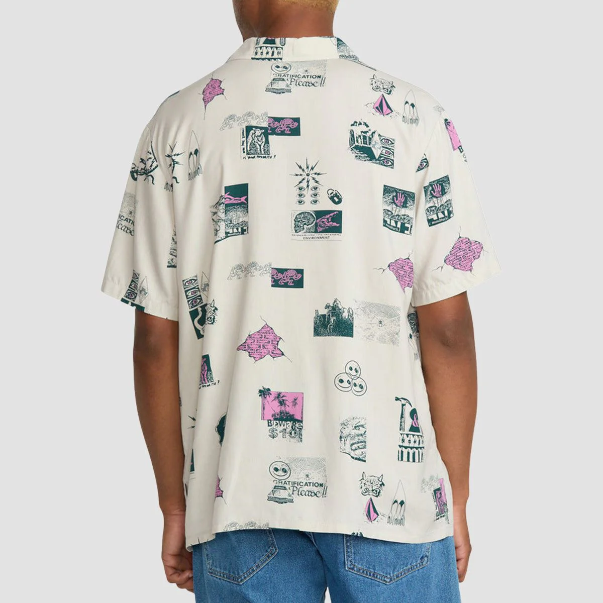 Volcom Mistostone Short Sleeve Shirt Stone - Image 2