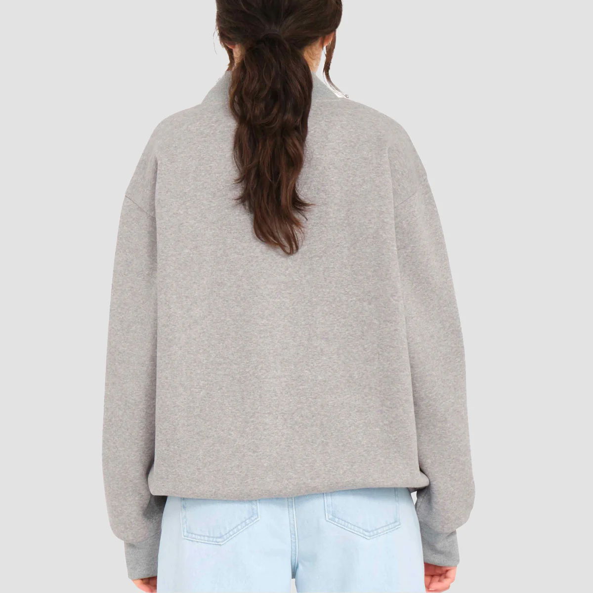 Volcom Mocker Nucker Mock Neck Sweatshirt Heather Grey - Womens - Image 2
