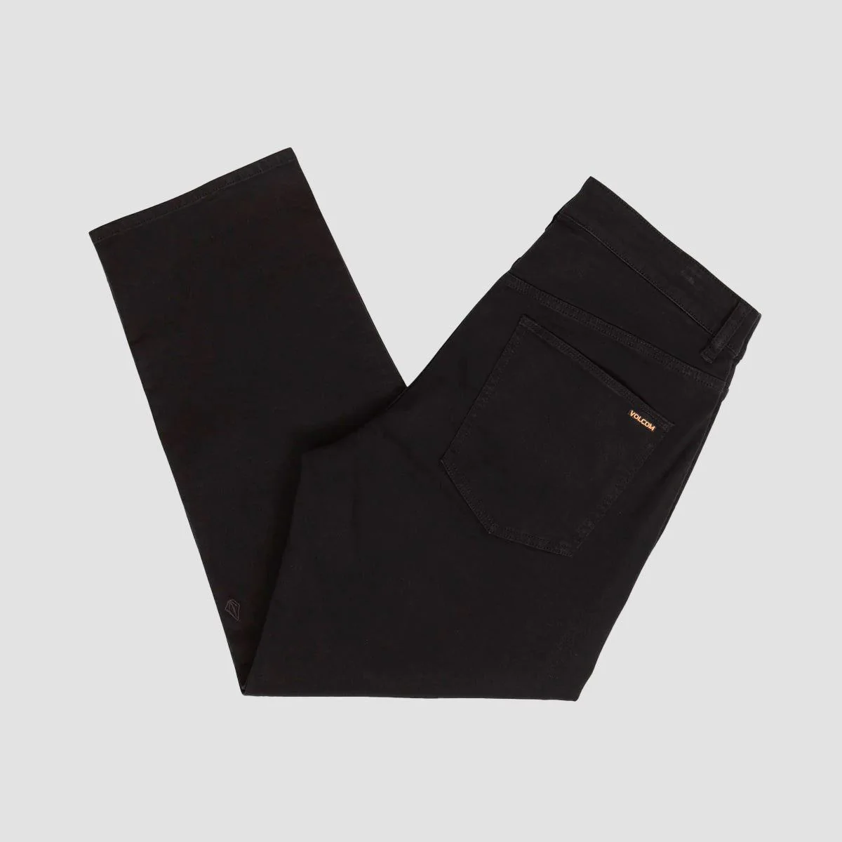 Volcom Modown Tapered Relaxed Fit Jeans Black On Black - Image 3
