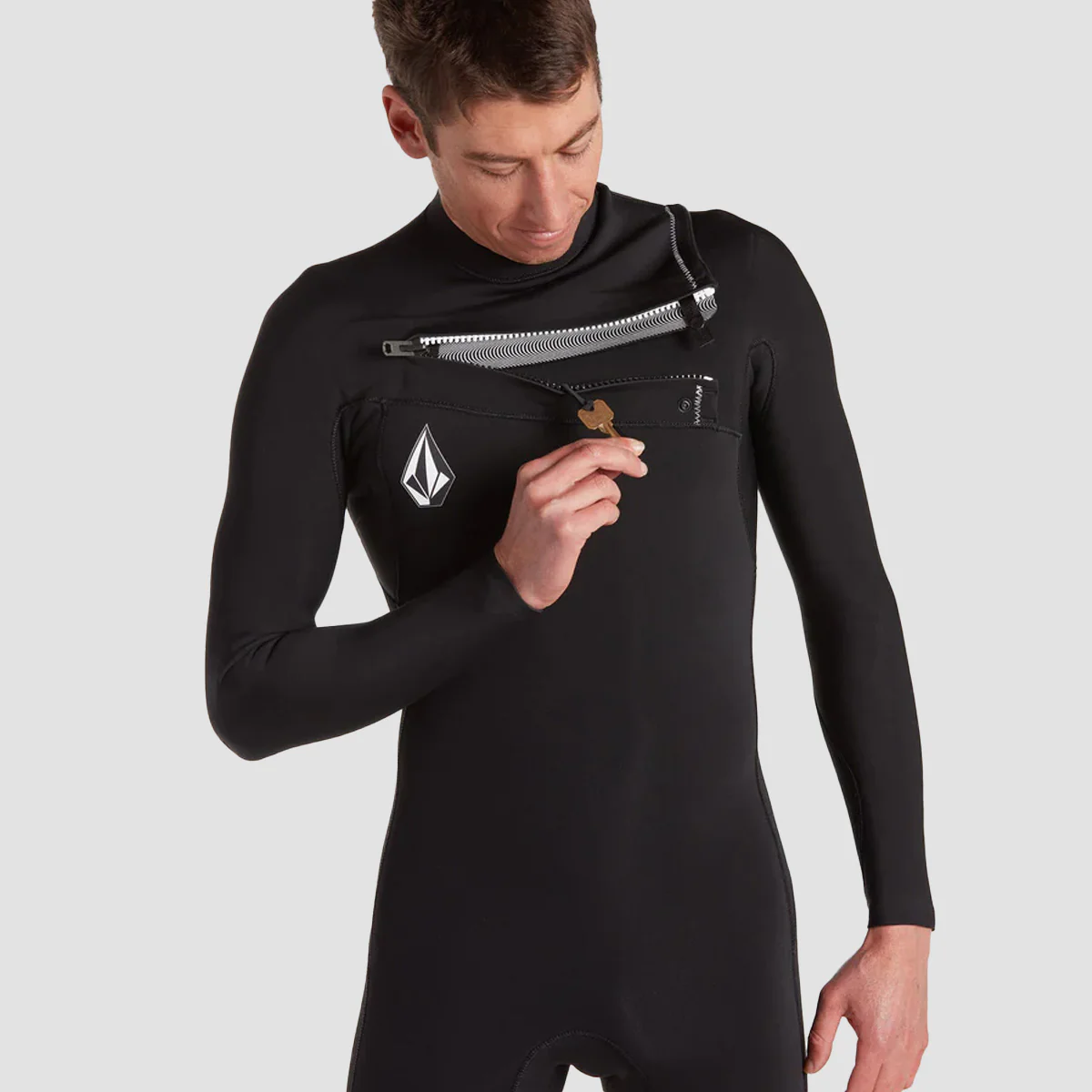 Volcom Modulator 2/2mm Longsleeve Spring Wetsuit Black - Image 3