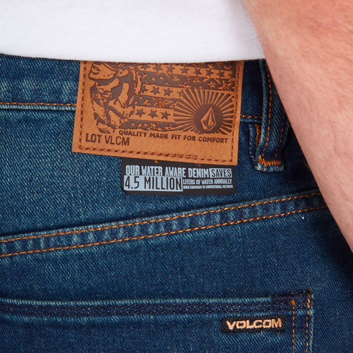 Volcom Nailer Denim Jeans Matured Blue - Image 4