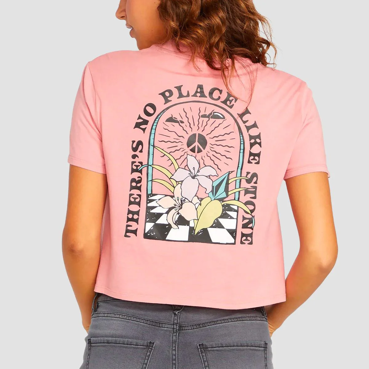 Volcom Pocket Dial T-Shirt Desert Pink - Womens - Image 2
