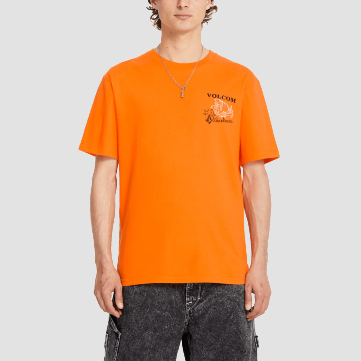 Volcom Pour Choices T-Shirt Neon Orange - Image 2