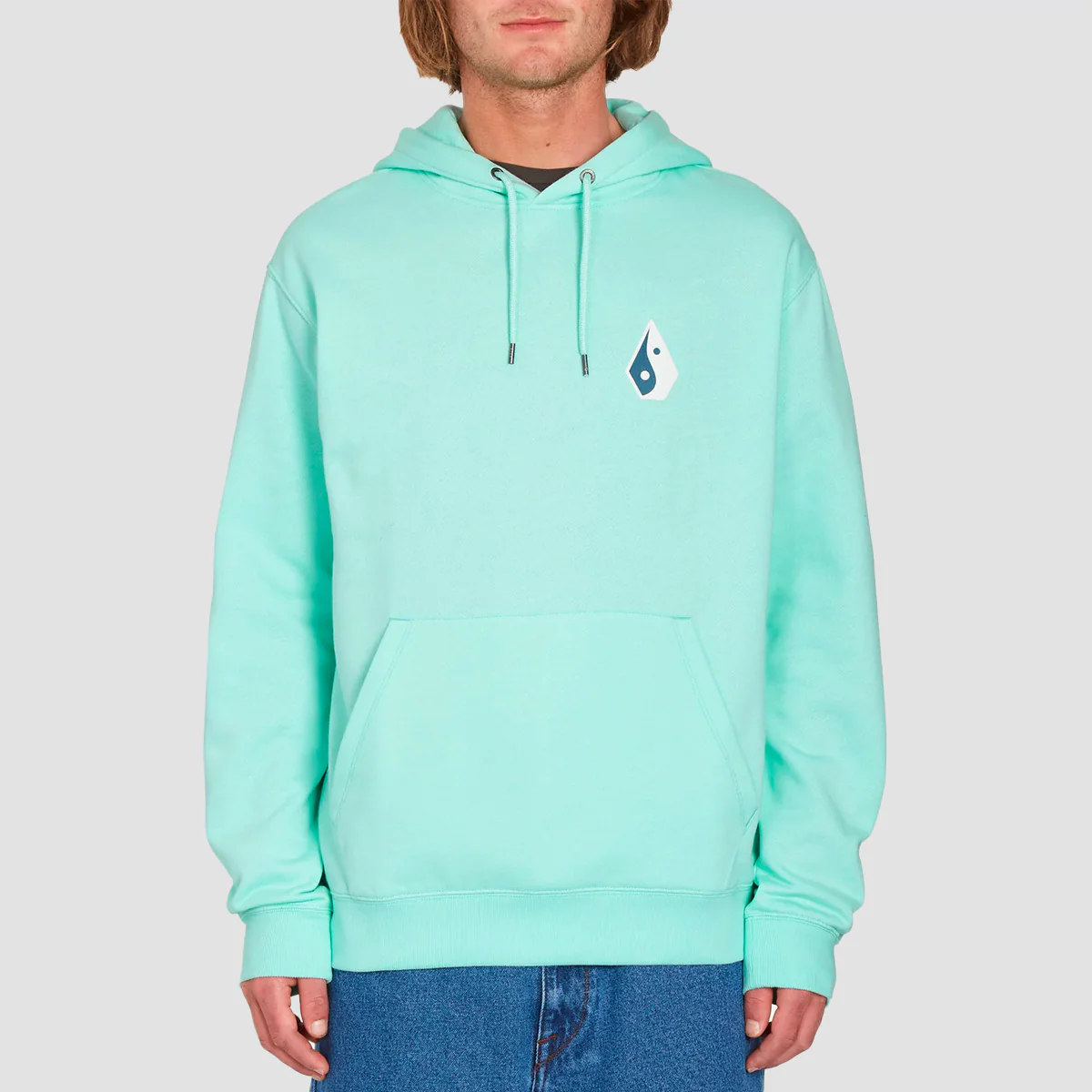 Volcom Puffstone Pullover Hoodie Bottle Green - Image 2