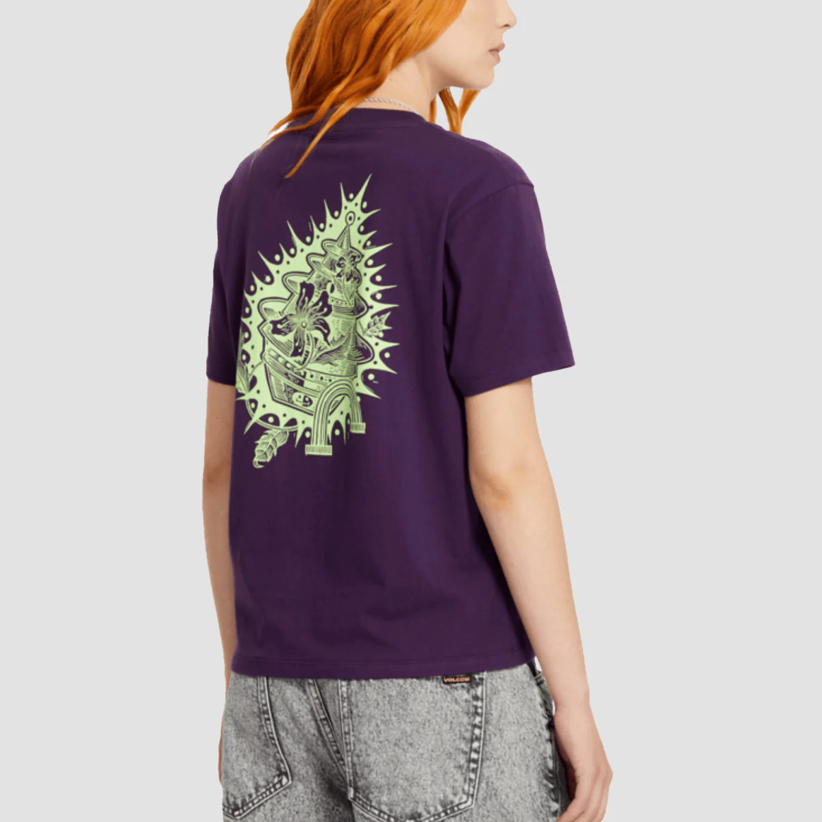 Volcom Radical Daze Up T-Shirt Grape Royale - Womens - Image 2