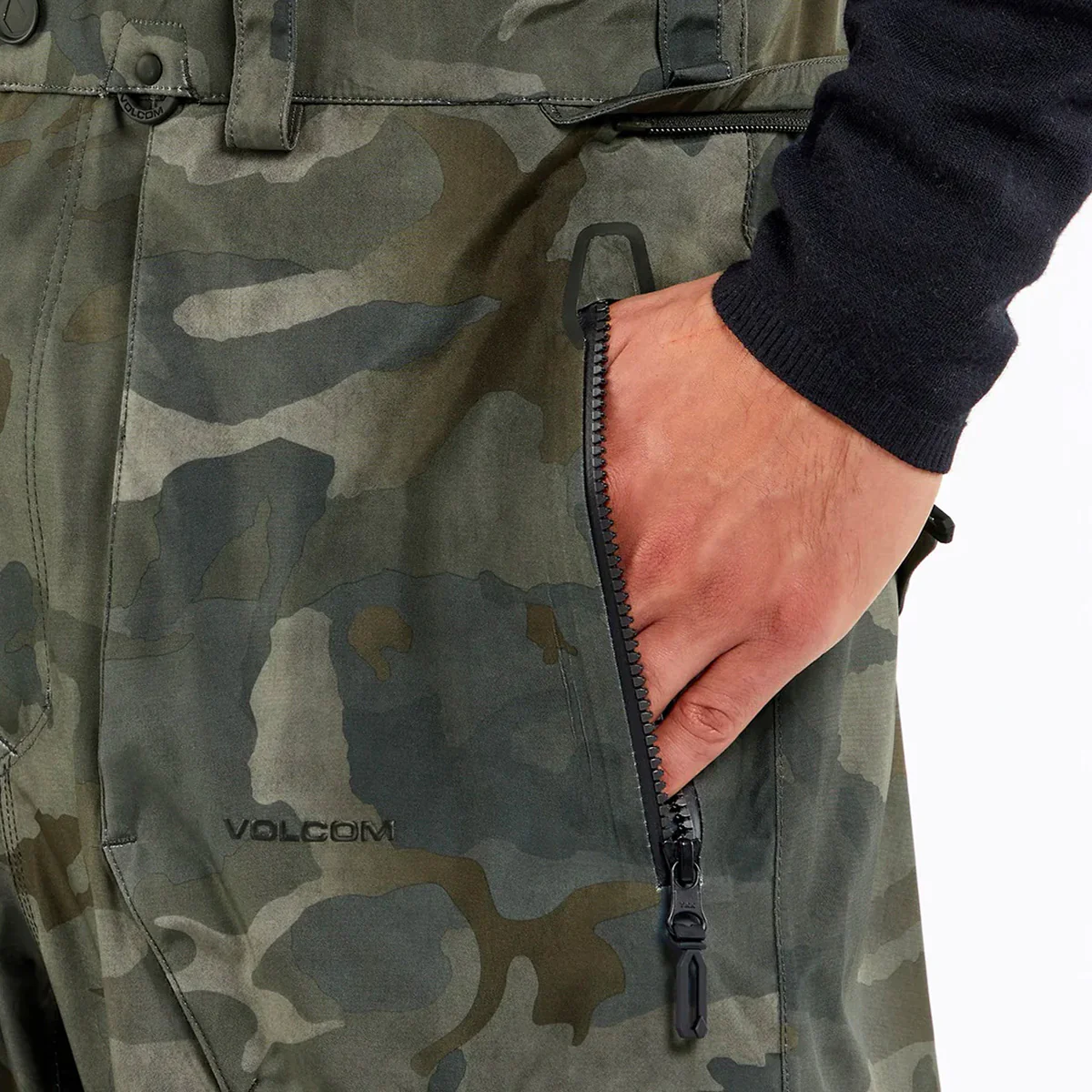 Volcom Rain Gore-Tex Bib Snow Pants Cloudwash Camo - Image 4