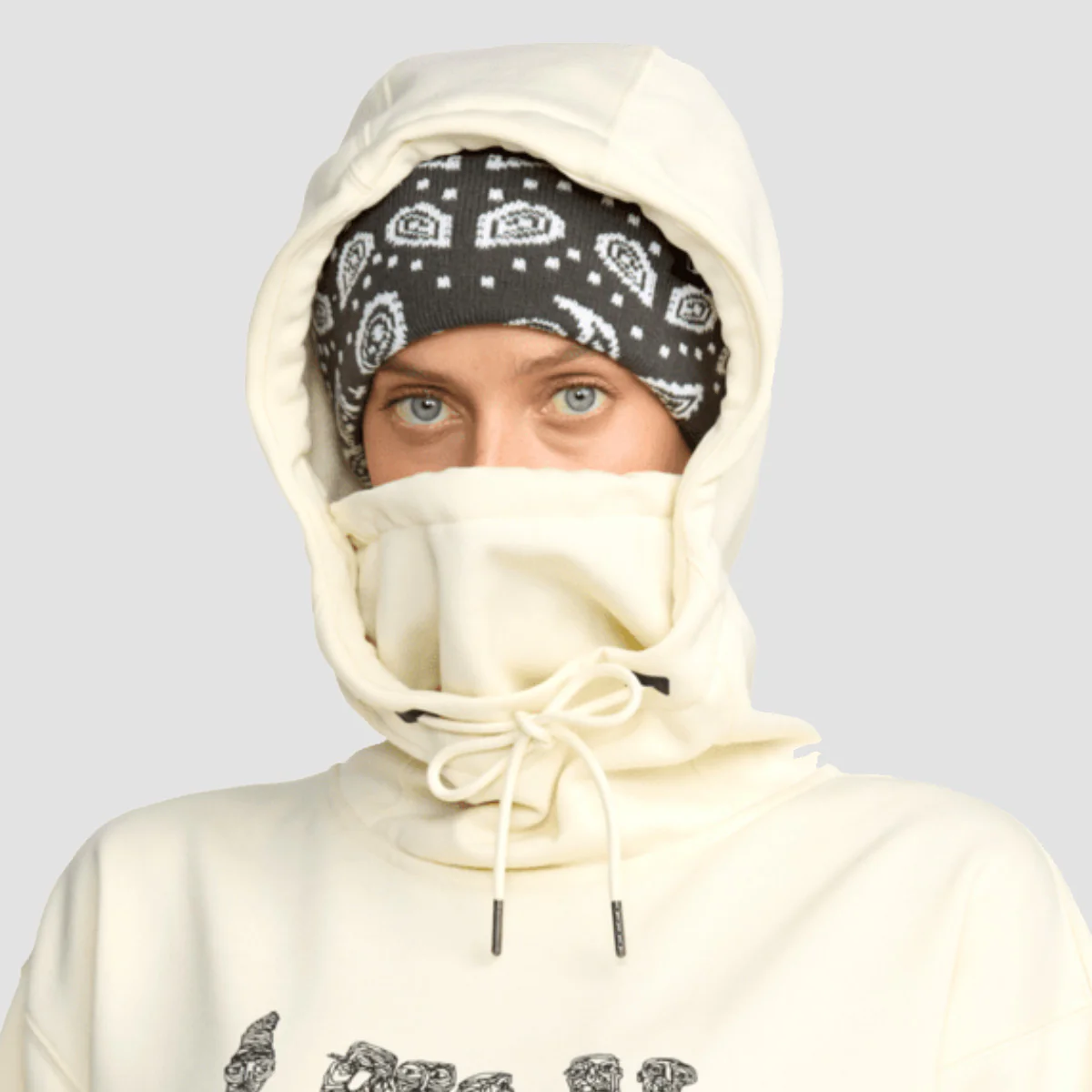 Volcom Riding Hydro Snow Pullover Hoodie Bone - Womens - Image 2