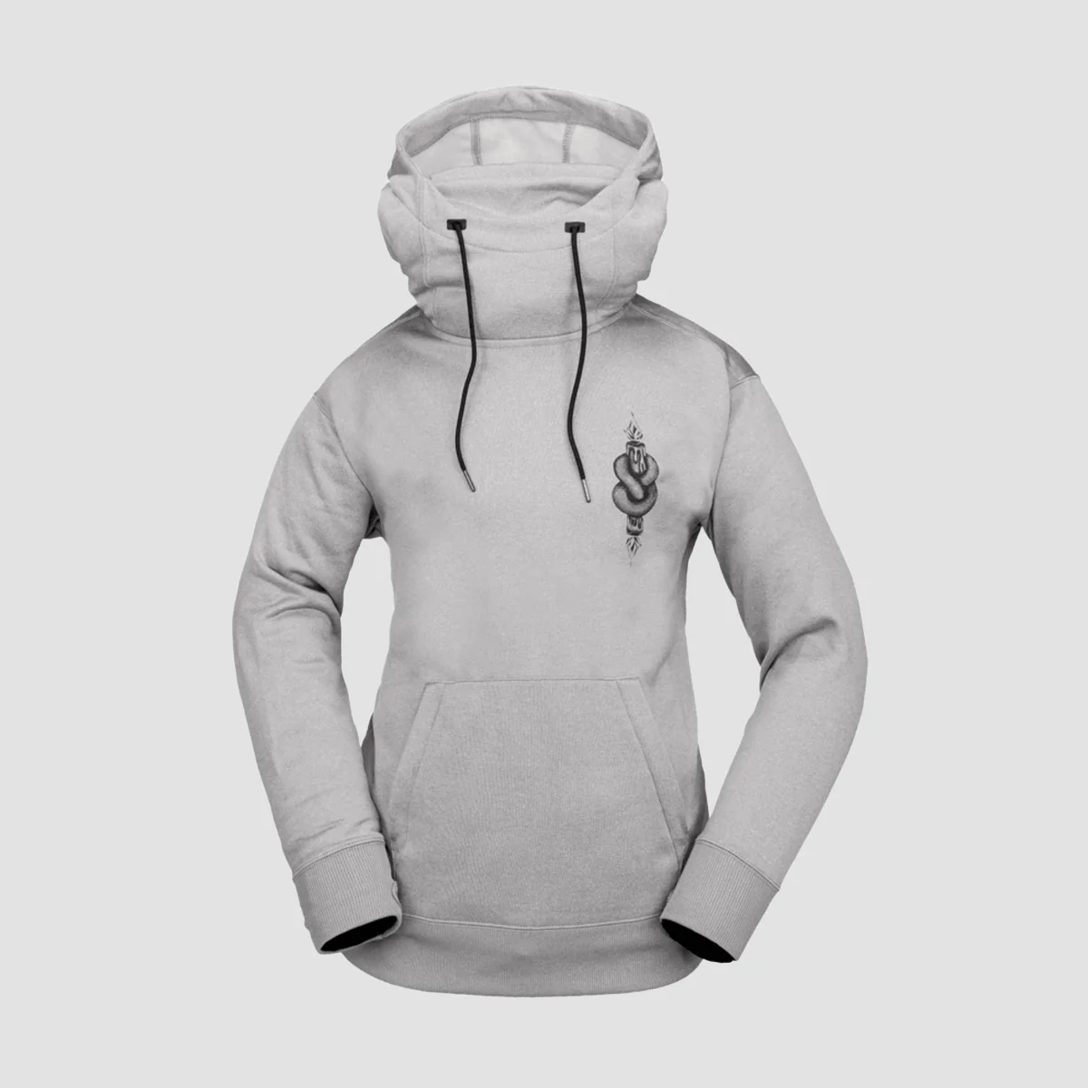 Volcom Riding Hydro Snow Pullover Hoodie Heather Grey - Womens - Image 2