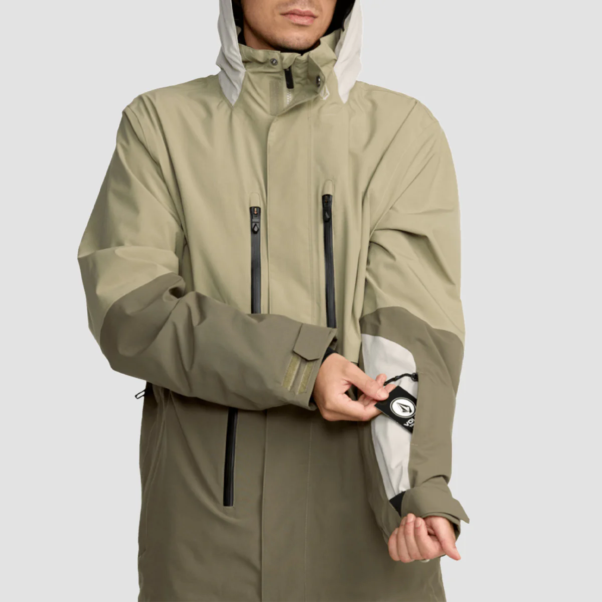 Volcom RNGE Stretch 30K Snow Jacket Moss Green - Image 3
