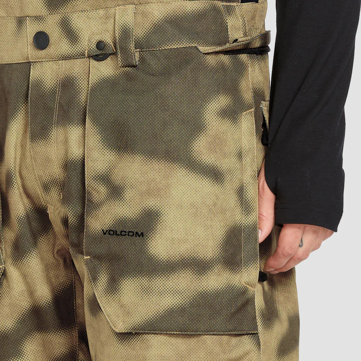 Volcom Roan 15K Snow Bib Overall Pants Camouflage - Image 4