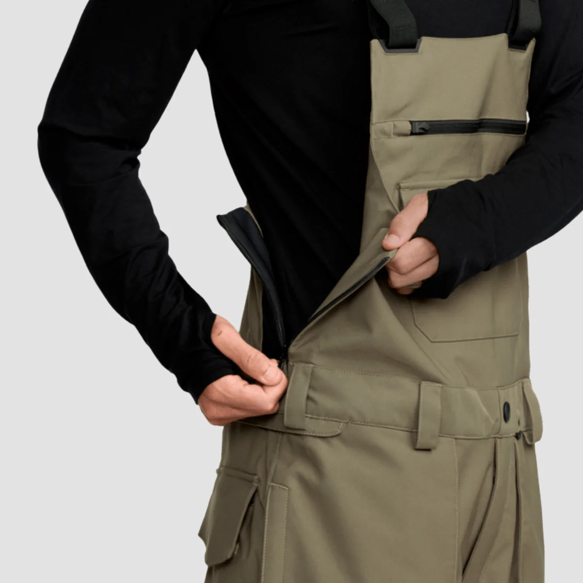 Volcom Roan Bib Overall 15K Snow Pants Military - Image 4