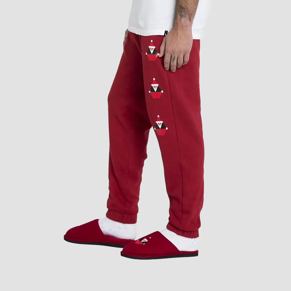 Volcom Santastone Sweatpants Deep Red - Image 3