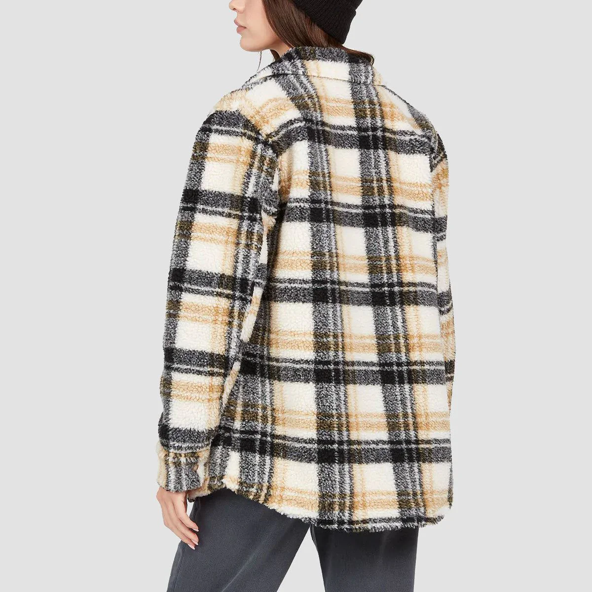 Volcom Silent W.E.I.R.D.S.H.I.F.T. Sherpa Jacket Hazelnut - Womens - Image 2