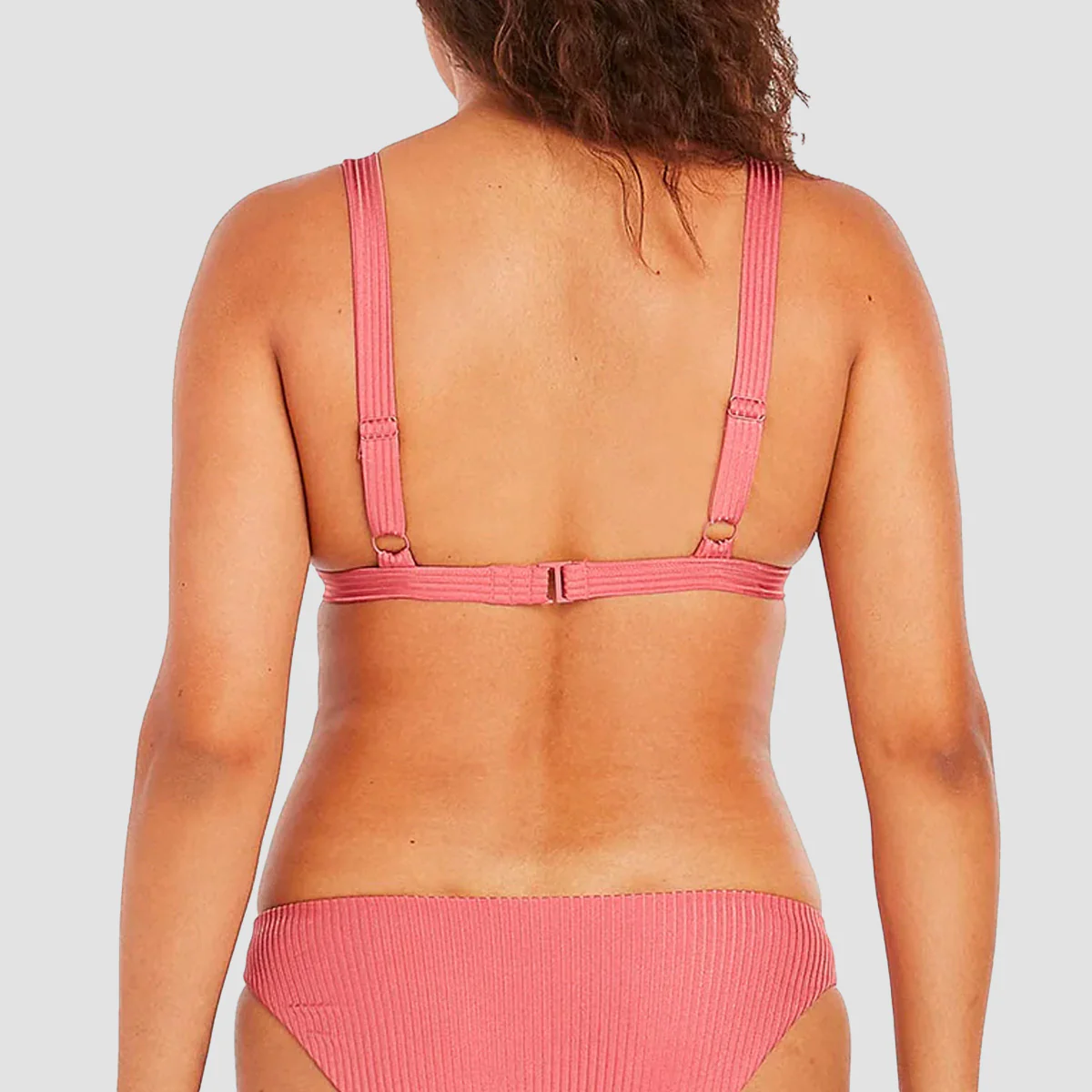 Volcom Simply Rib Tri Bikini Top Dusty Rose - Womens - Image 2