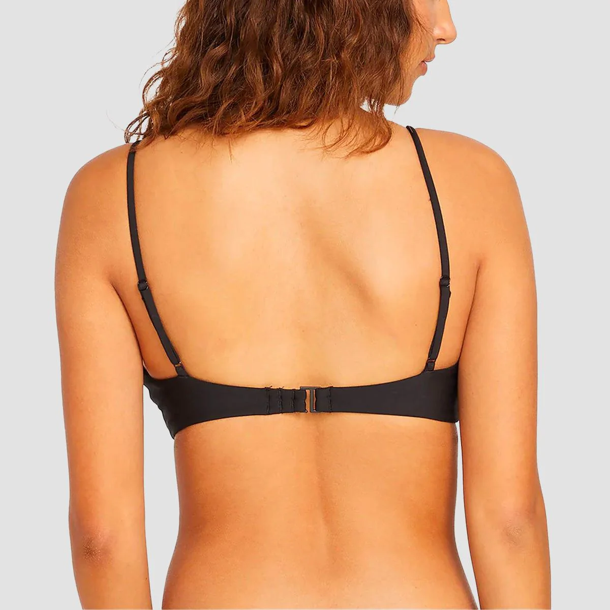 Volcom Simply Seamless Scoop Bikini Top Black - Womens - Image 2