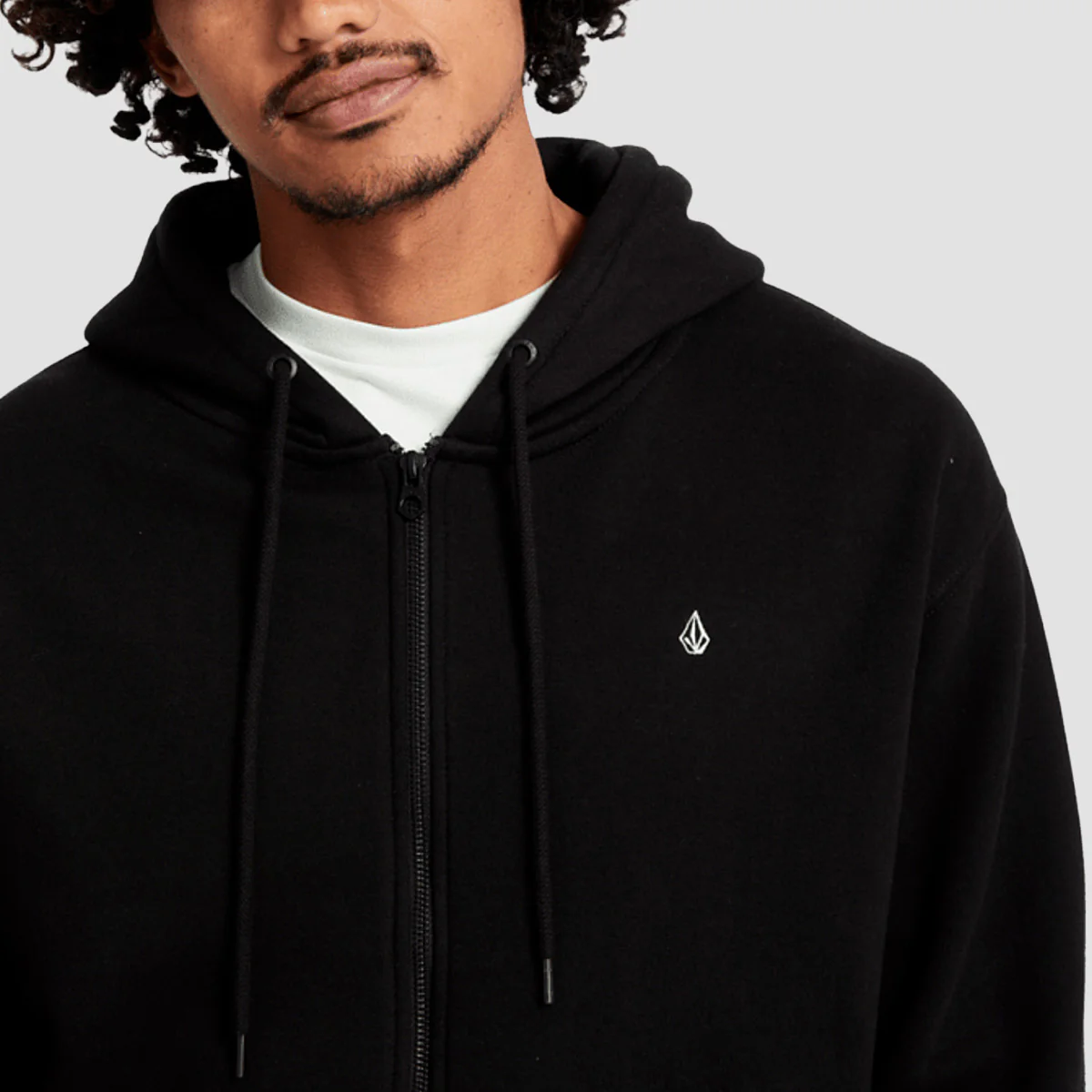 Volcom Single Stone Zip Hoodie Black - Image 2