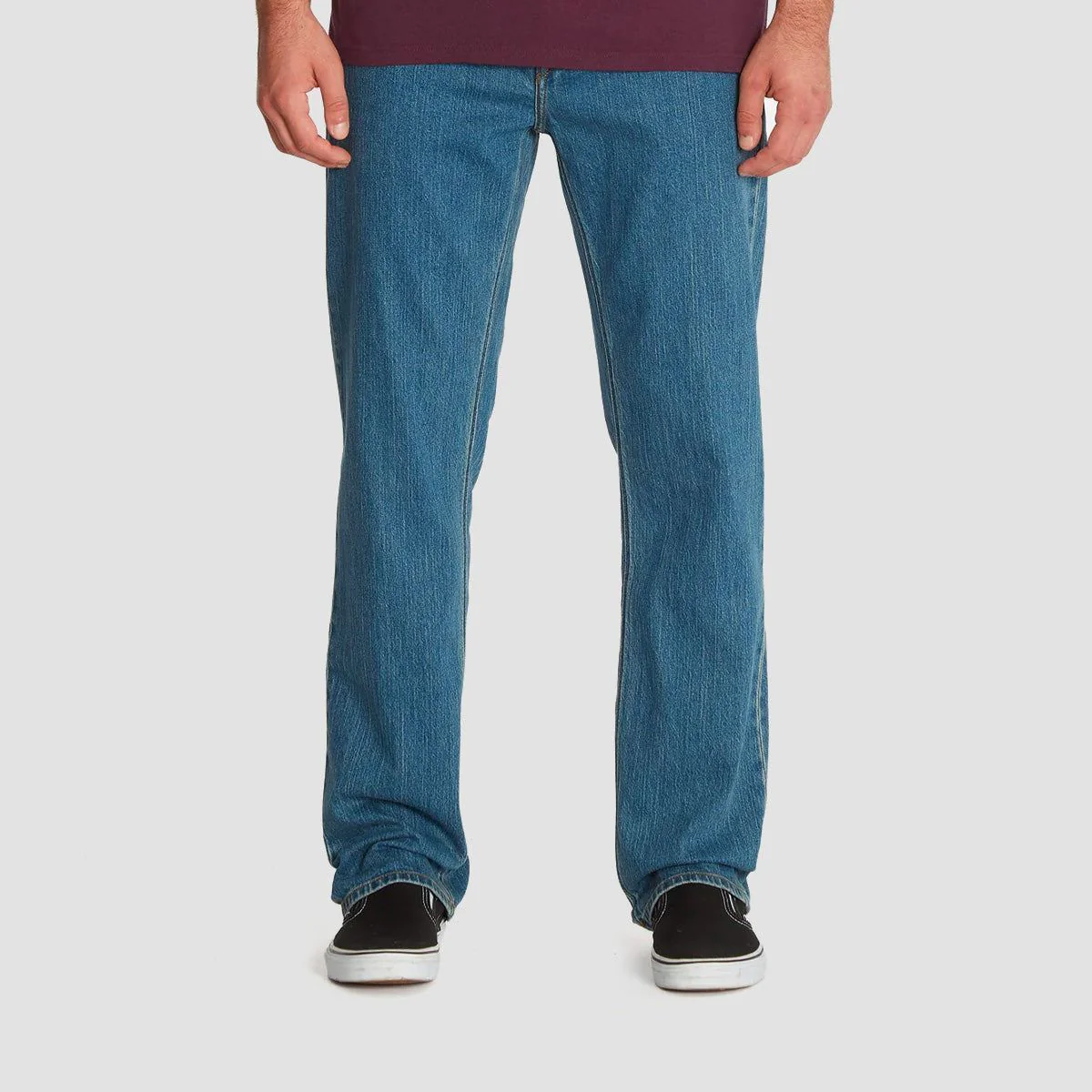 Volcom Solver Modern Straight Fit Jeans Aged Indigo