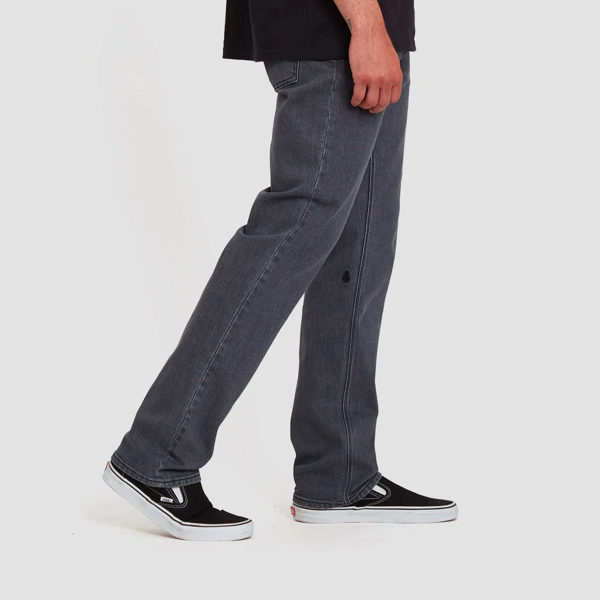 Volcom Solver Modern Straight Fit Jeans Easy Enzyme Grey - Image 2
