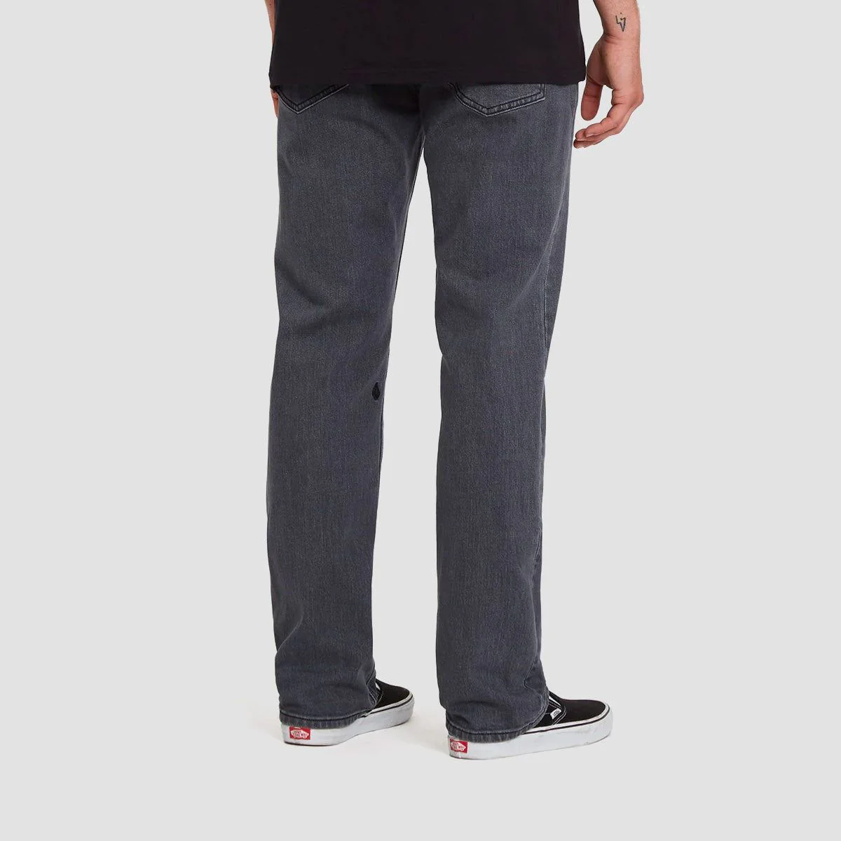 Volcom Solver Modern Straight Fit Jeans Easy Enzyme Grey - Image 3