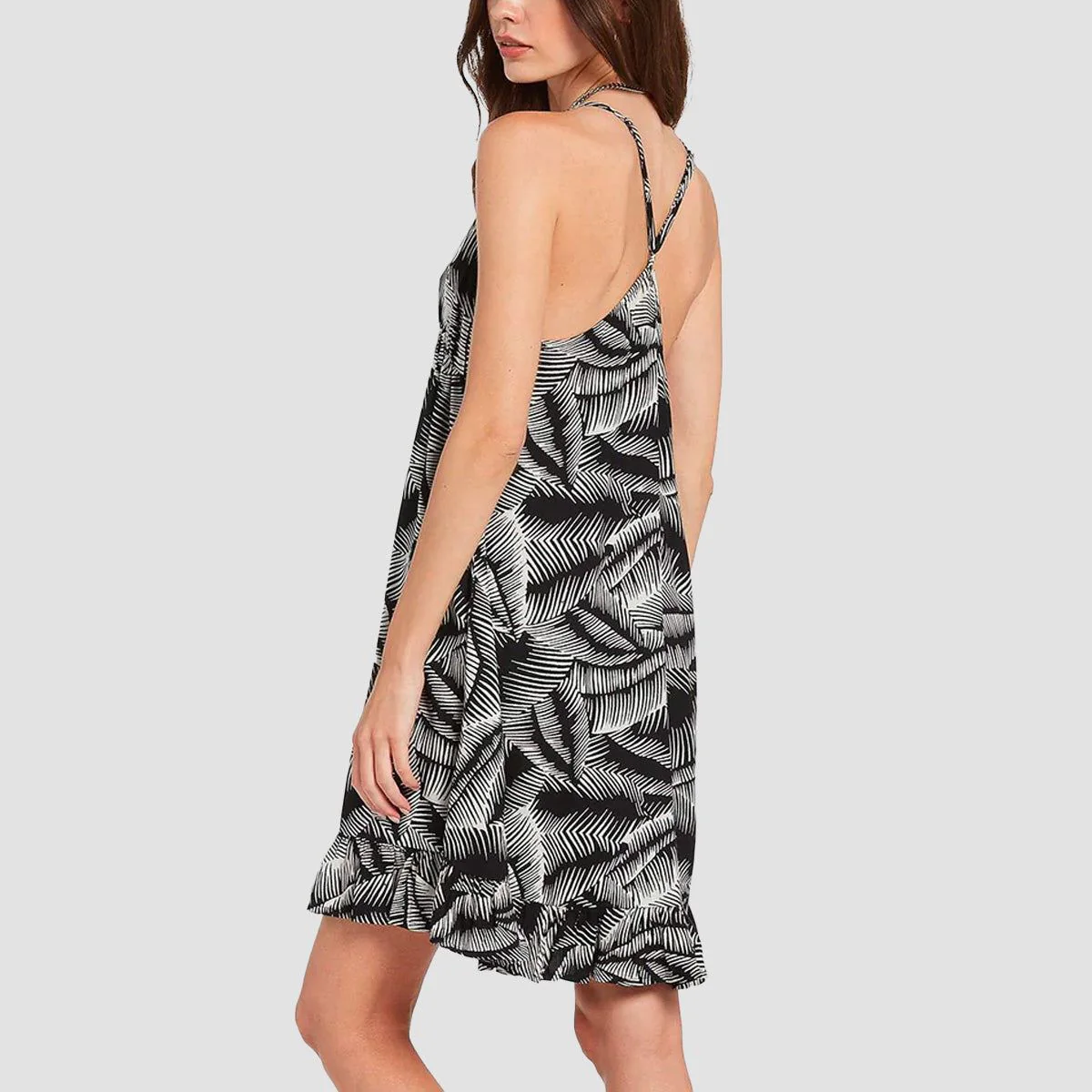 Volcom Stay Palm Dress Black White - Womens - Image 2