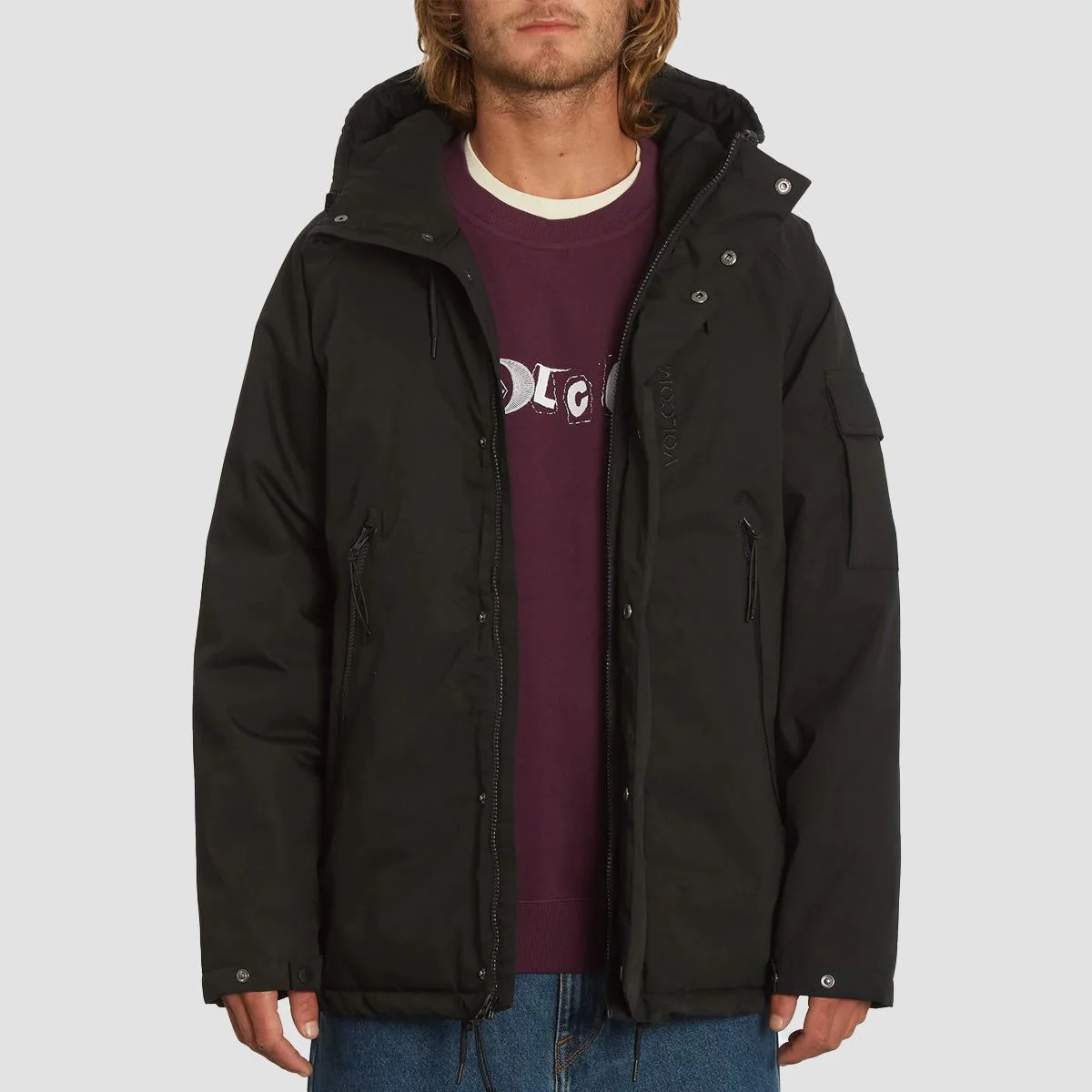 Volcom Stoke Stone Jacket Black - Image 2