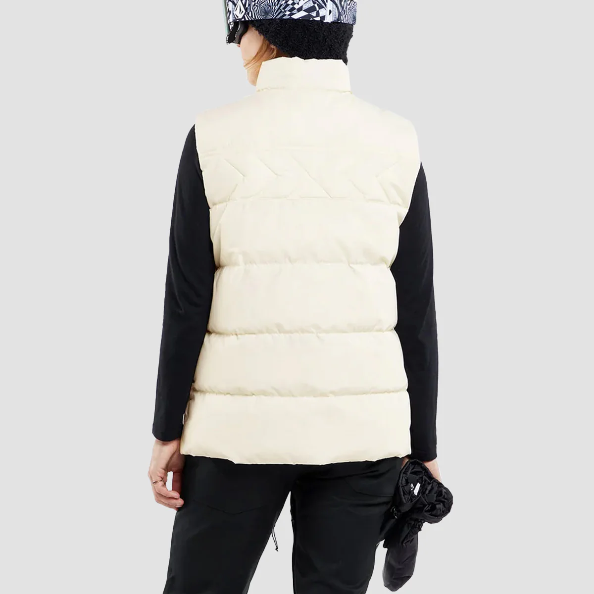 Volcom Stone Castine Puff Vest Jacket Moonbeam - Womens - Image 2