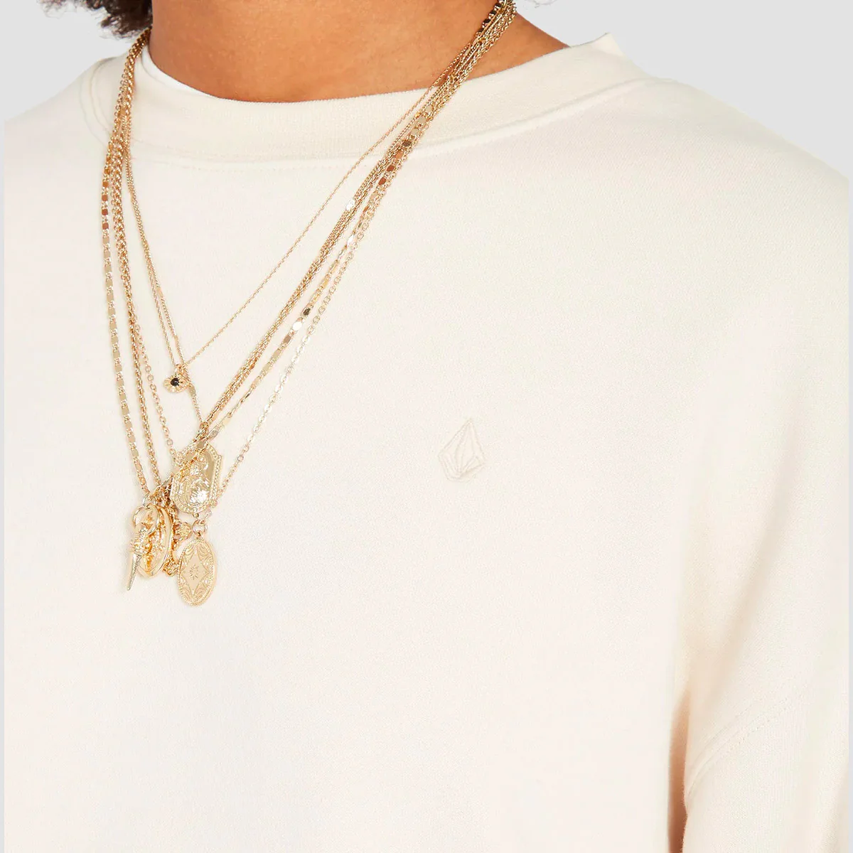 Volcom Stone Heart II Crew Sweat Sand - Womens - Image 2