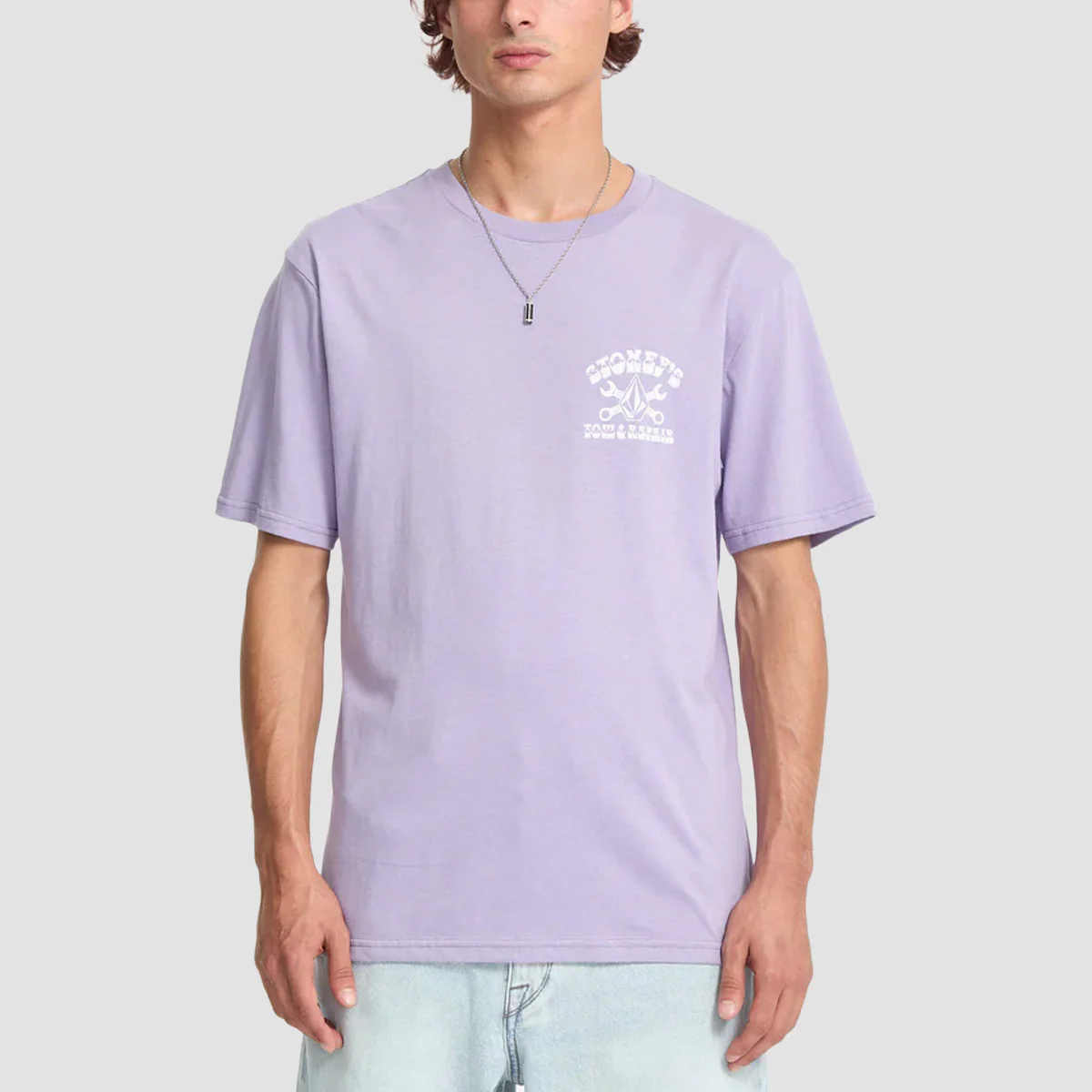 Volcom Stoneys T-Shirt Purple Ash - Image 2
