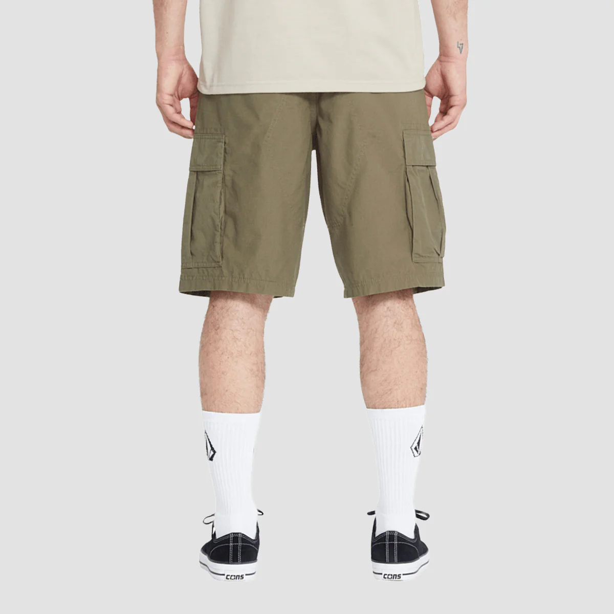 Volcom Strange Tripper 22" Cargo Shorts Wintermoss - Image 2