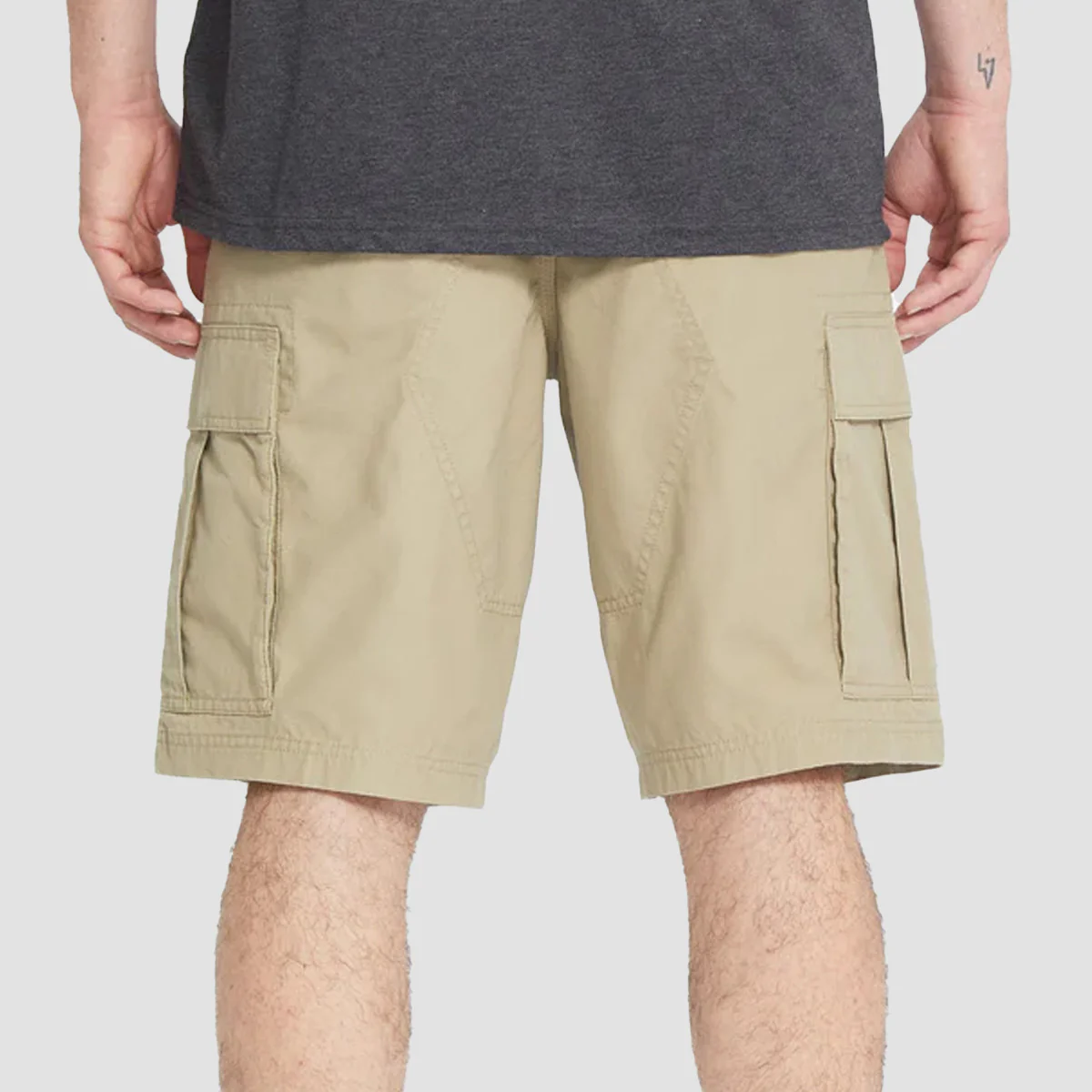 Volcom Strange Tripper Cargo 22" Shorts Khaki - Image 2