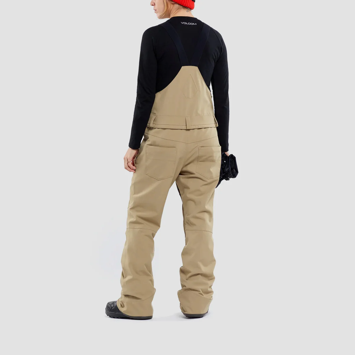 Volcom Swift Bib Overall Snow Pants Dark Khaki - Womens - Image 2