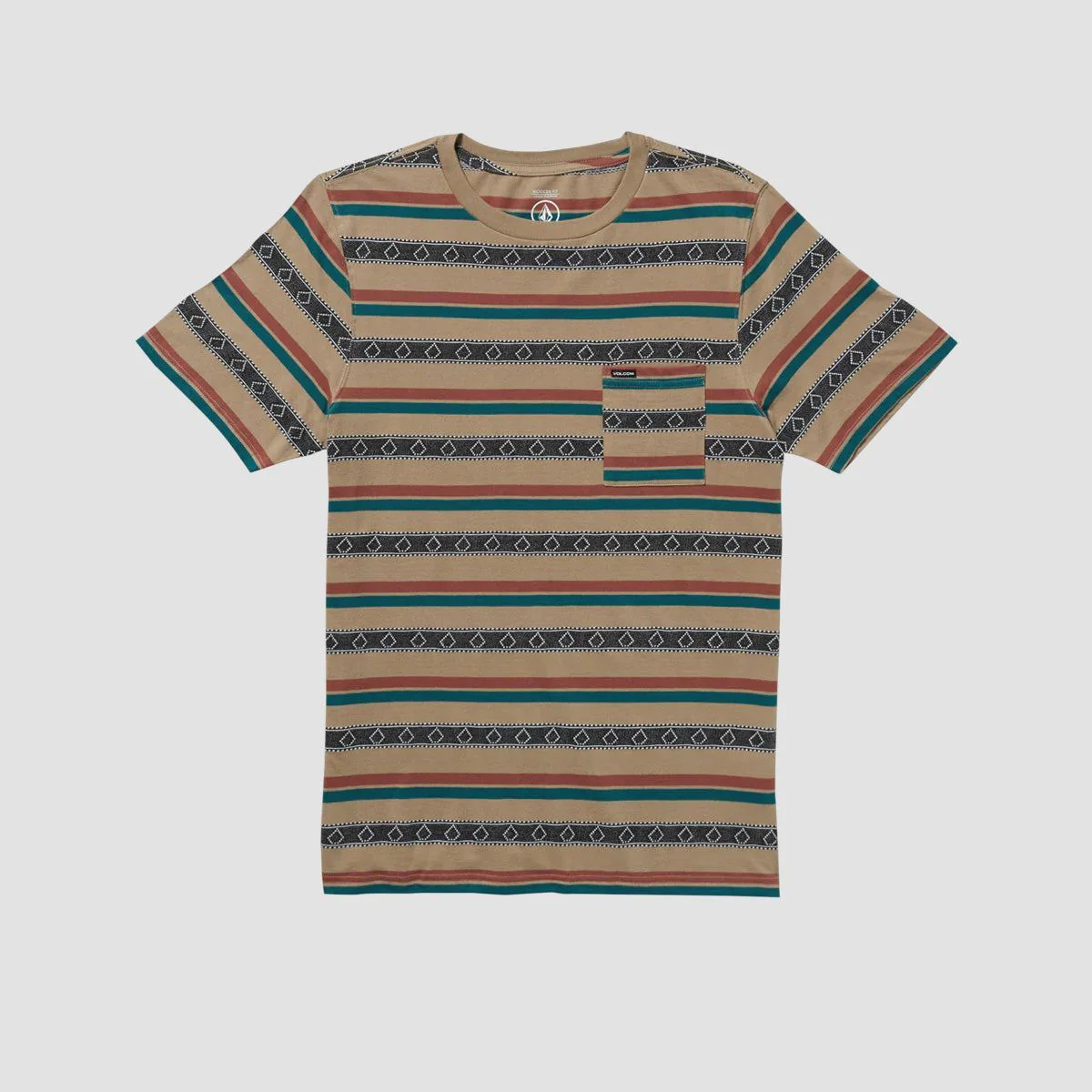 Volcom Taction Crew T-Shirt Khaki