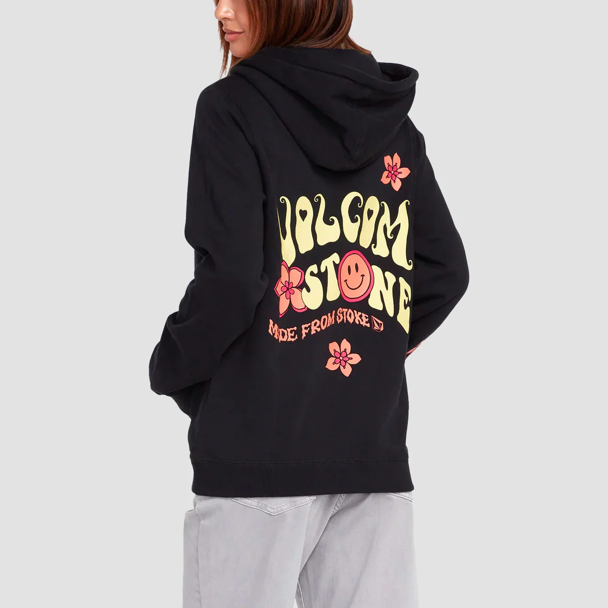Volcom Truly Deal Pullover Hoodie Black - Womens - Image 2