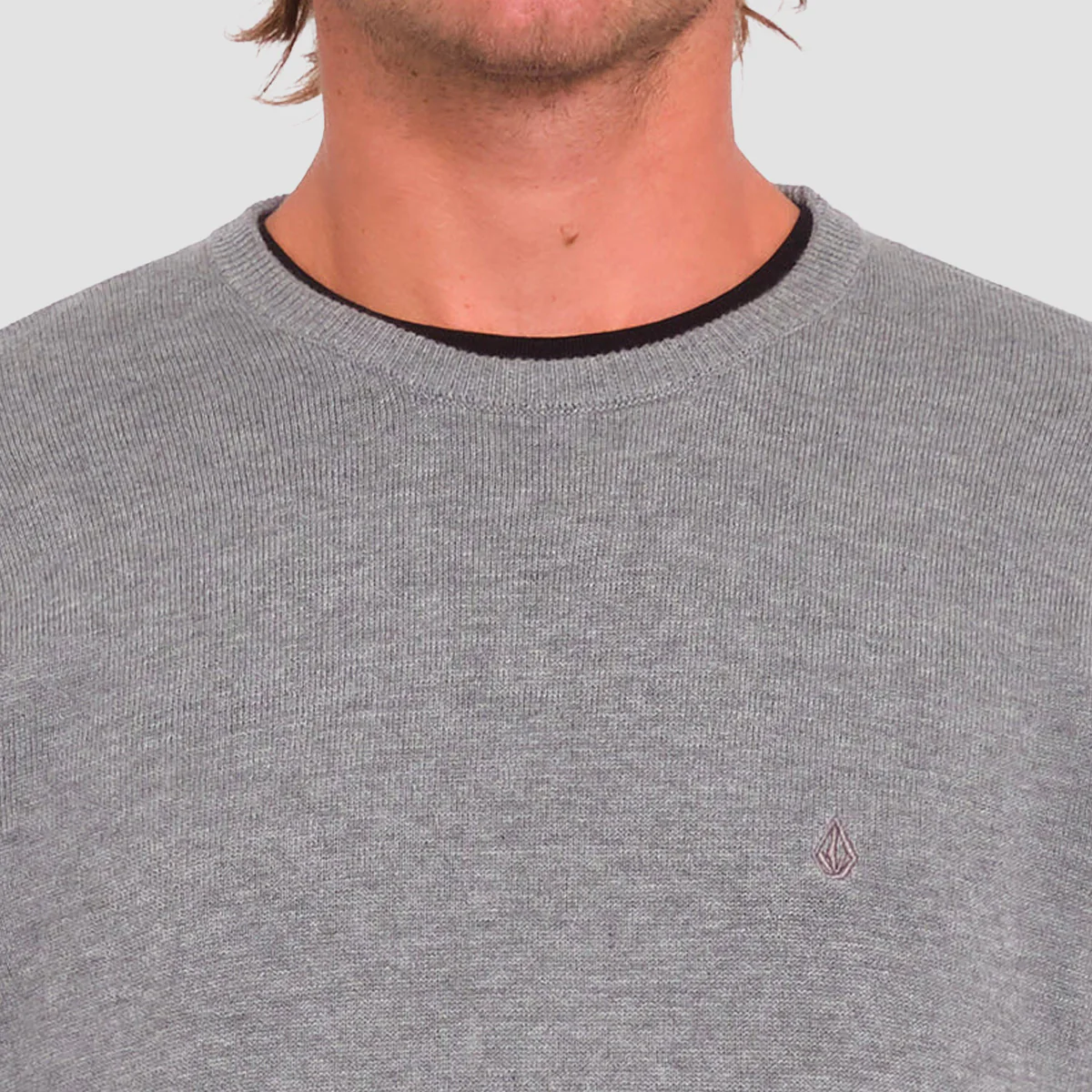 Volcom Uperstand Knit Sweatshirt Heather Grey - Image 2