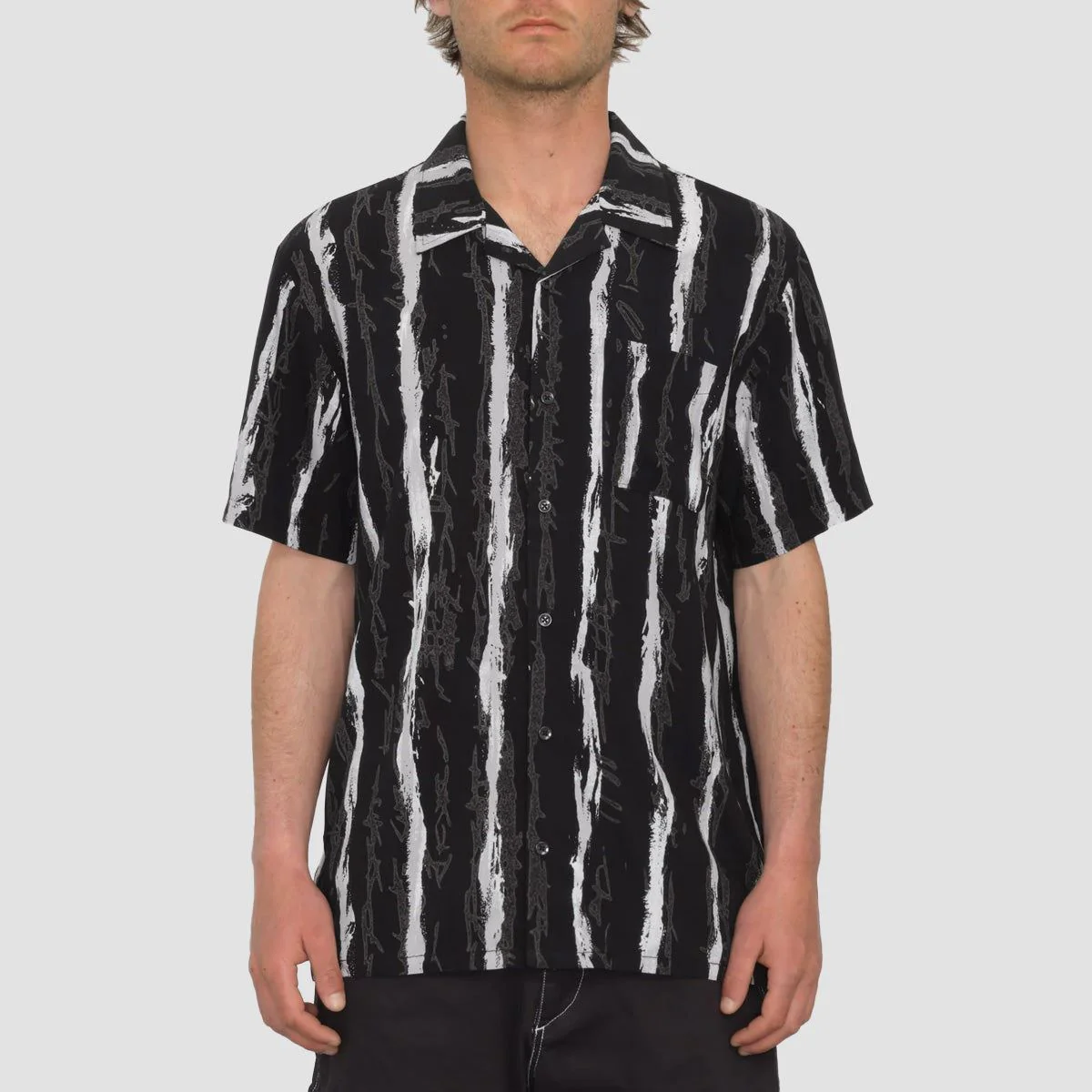 Volcom V Ent Hockey Dad Short Sleeve Shirt  Stealth
