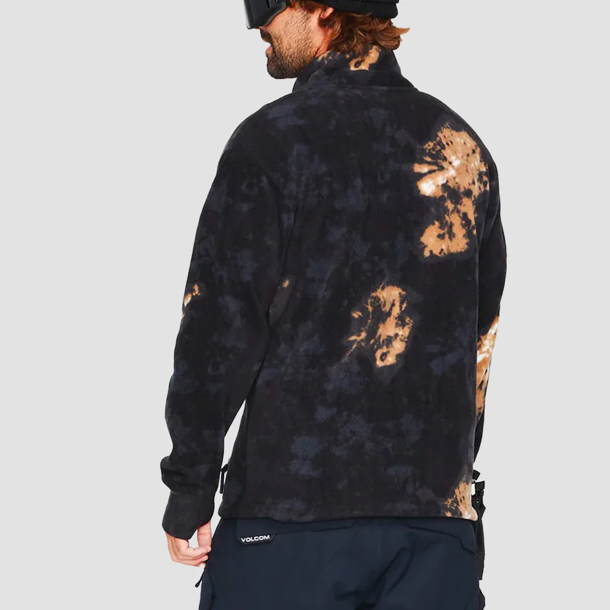 Volcom V-Science 1/2 Zip Snow Mock Neck Fleece Bleach Black - Image 2